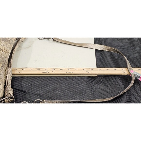 Coach Leather Kristin Shoulder Bag Python Embossed Neutral Snake Hobo Purse - Picture 16 of 16